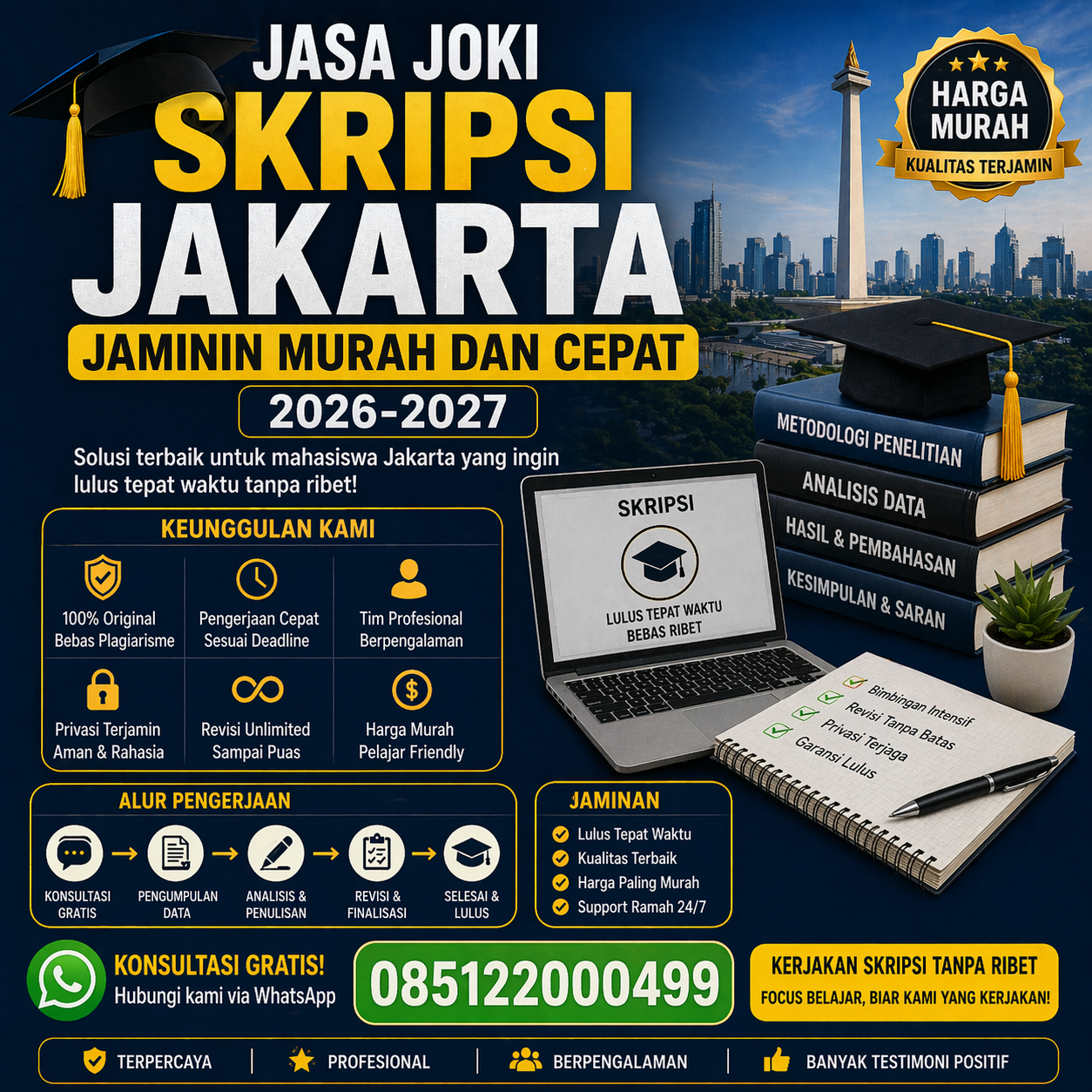 Jasa Joki Skripsi Jakarta Jaminin Murah dan Cepat 2026-2027
