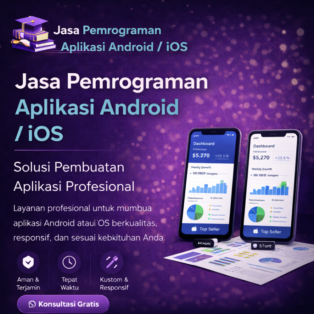 Jasa Pemrogaman Aplikasi Android atau IOS